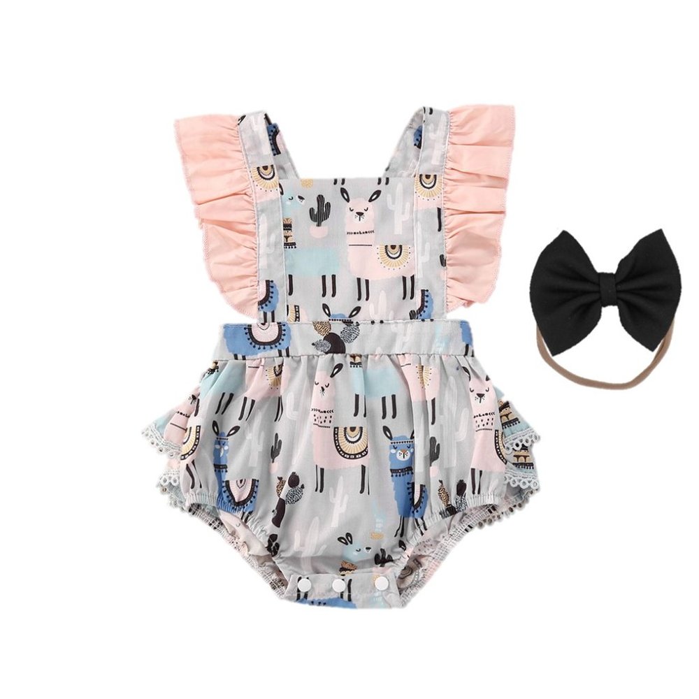 Llama Girl Outfit Clothes Dress Birthday Cinco de mayo romper Mexican Fiesta